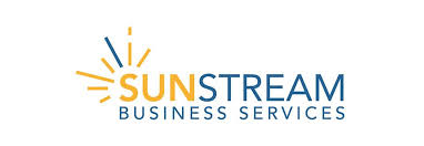 sunstream logo with yellow and blue text