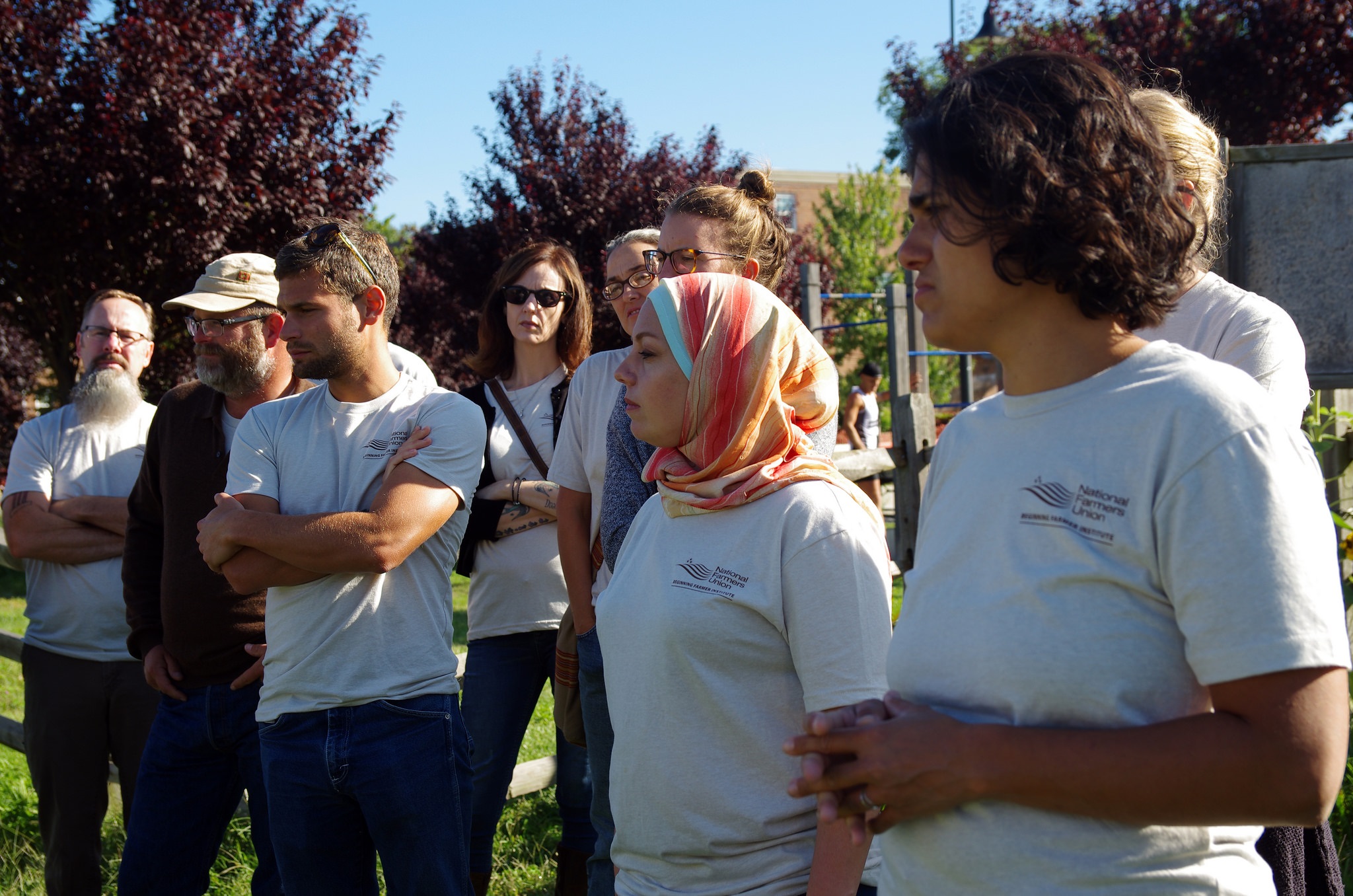 BFI students attend a farm tour. 