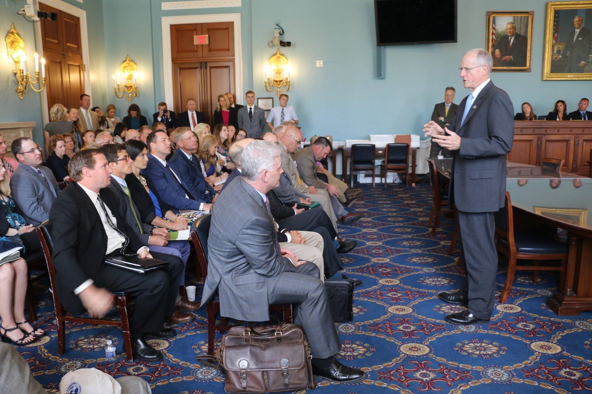 Farmer veterans with Representative Conaway. 