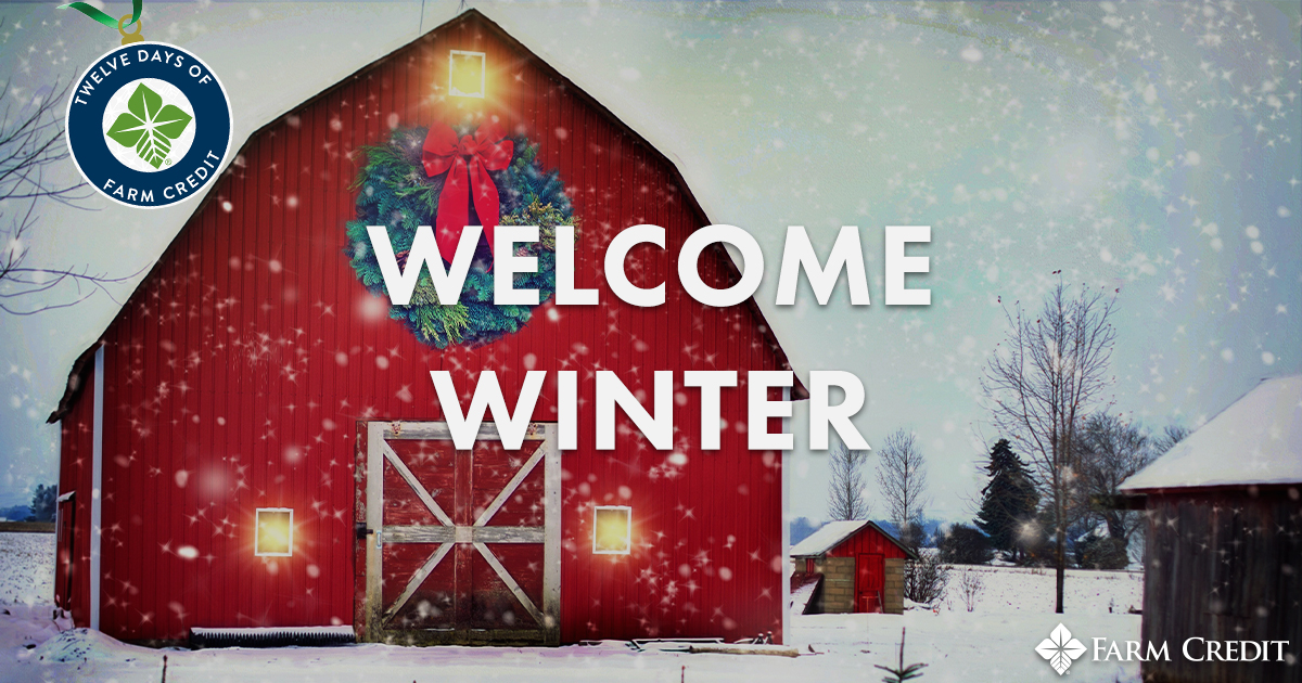 red barn in the snow