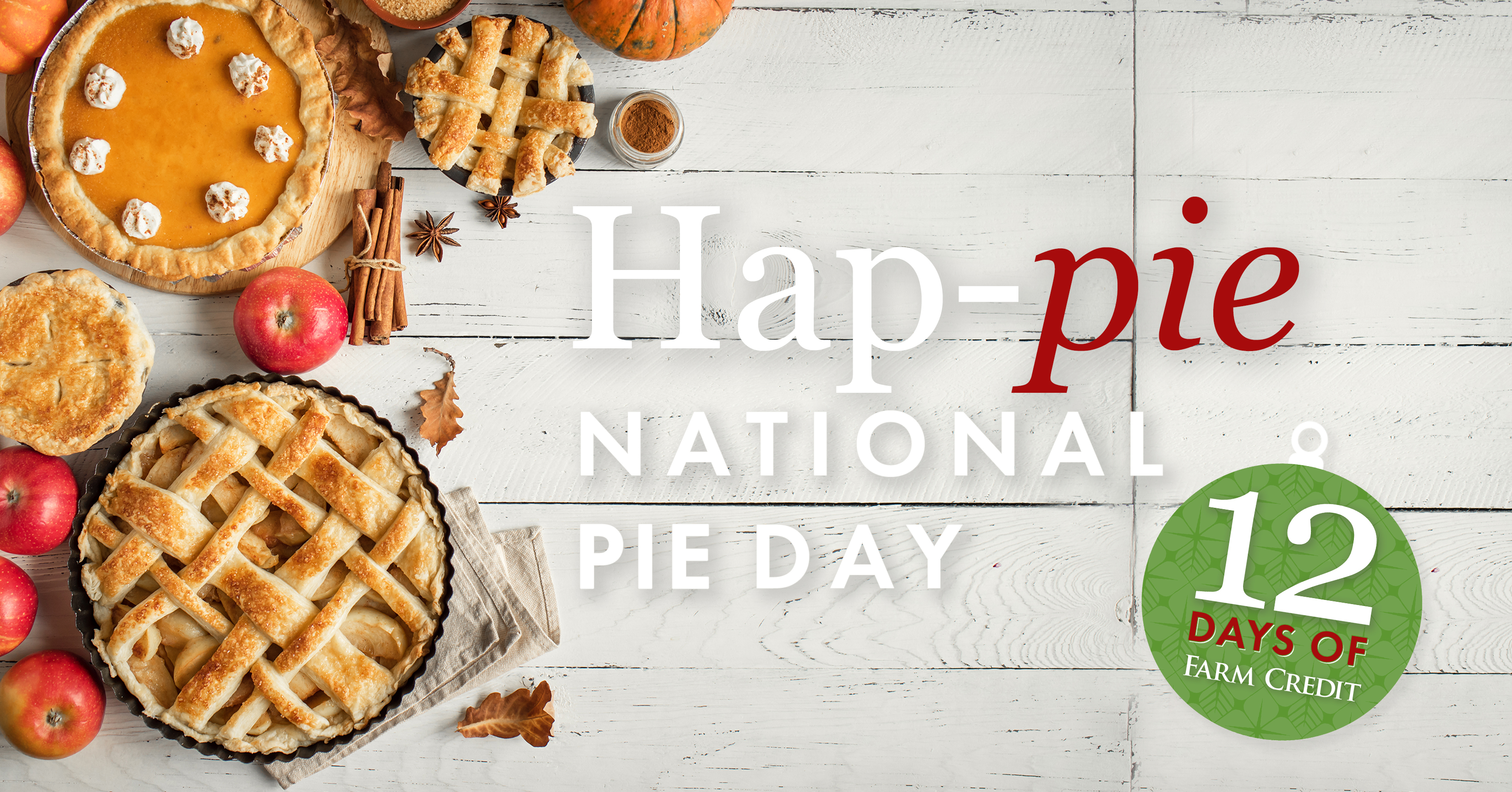 pie day graphic with apples and pumpkin pie