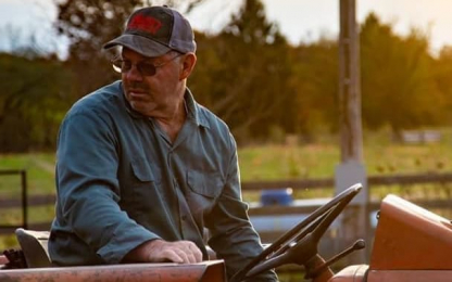 Bob Gritt on Tractor